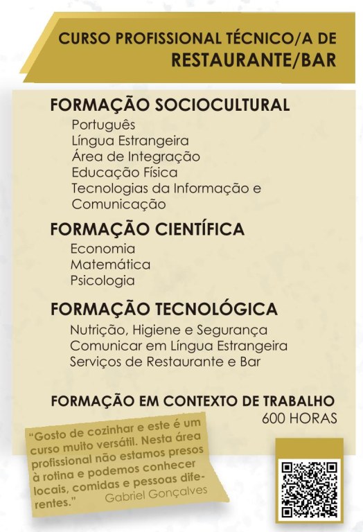 Curso Profissional de Restaurante/Bar