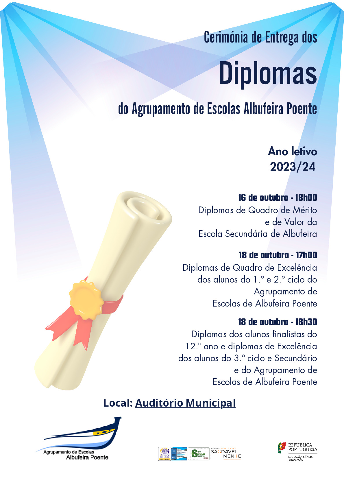 Entrega de diplomas cartaz